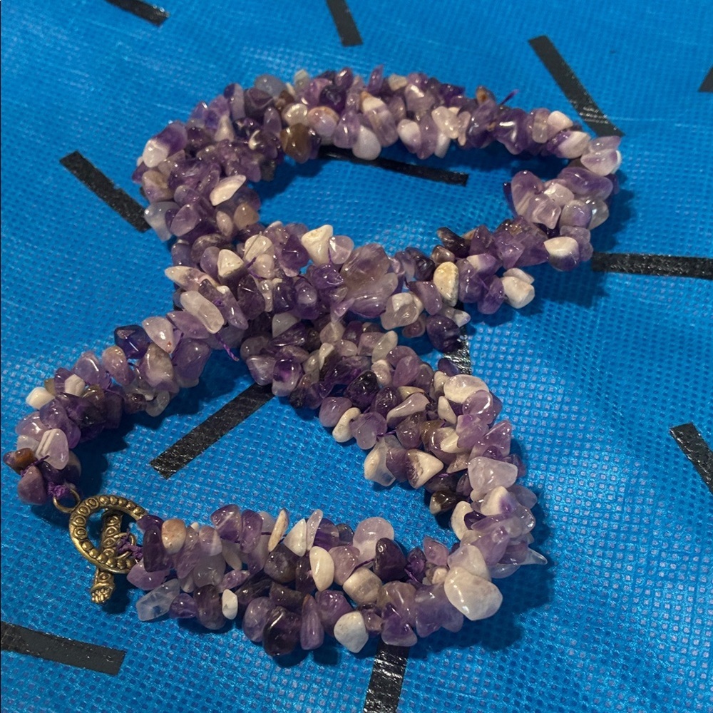 Natural Amethyst Bulky Necklace